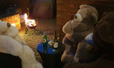 Gardening Coronavirus quarantine: Mom entertains household by posing giant teddy bears around home